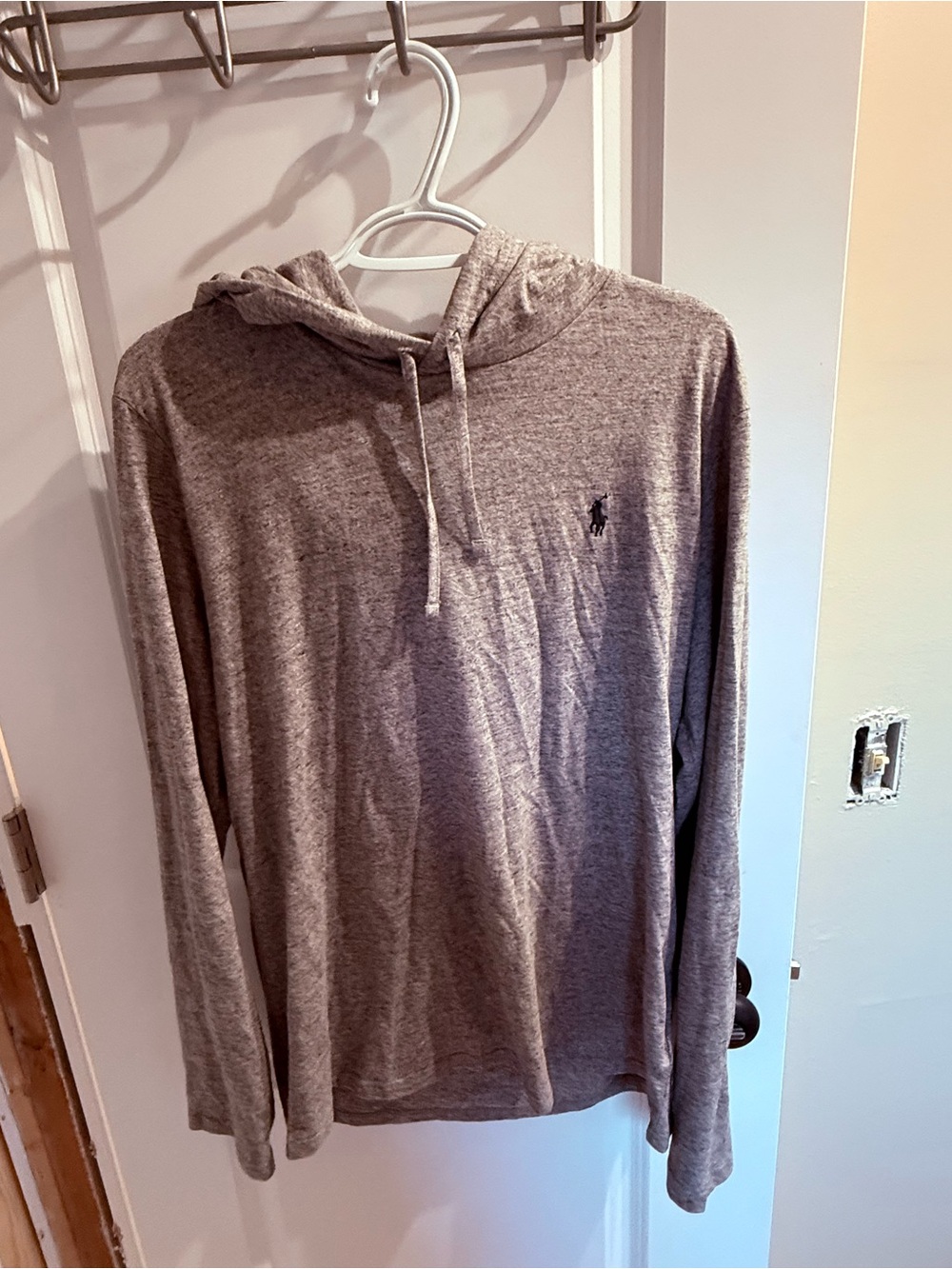 Polo by Ralph Lauren Heather Gray Lightweight Hooded Long-Sleeve